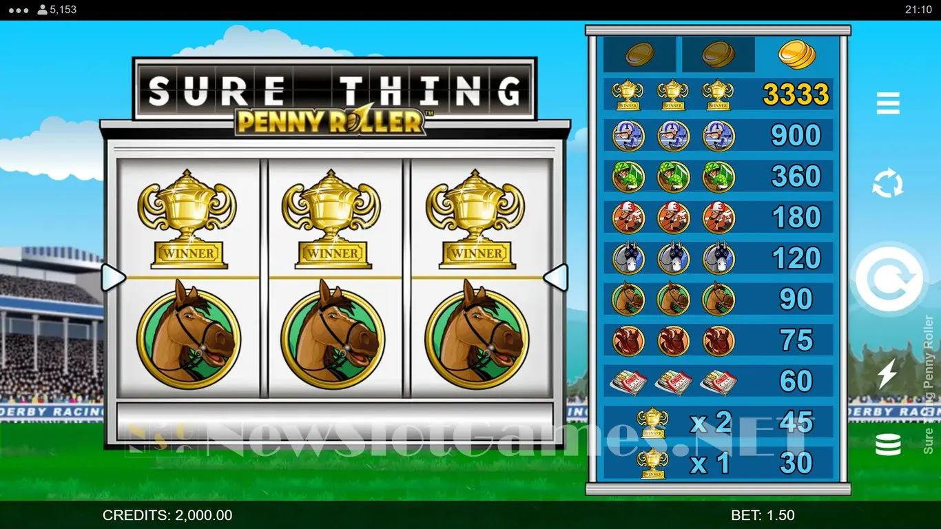 Sure Thing Penny Roller slot