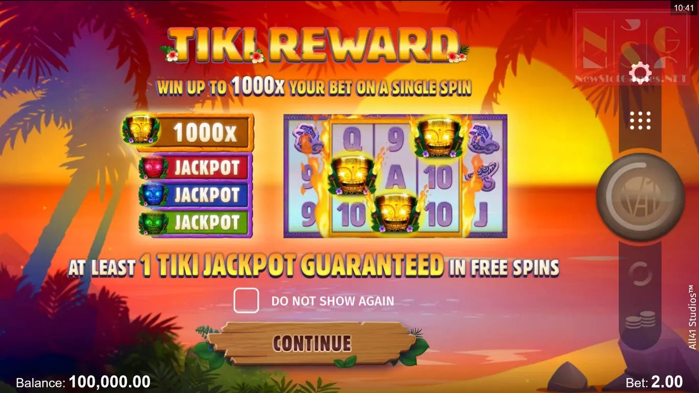 Tiki Reward slot