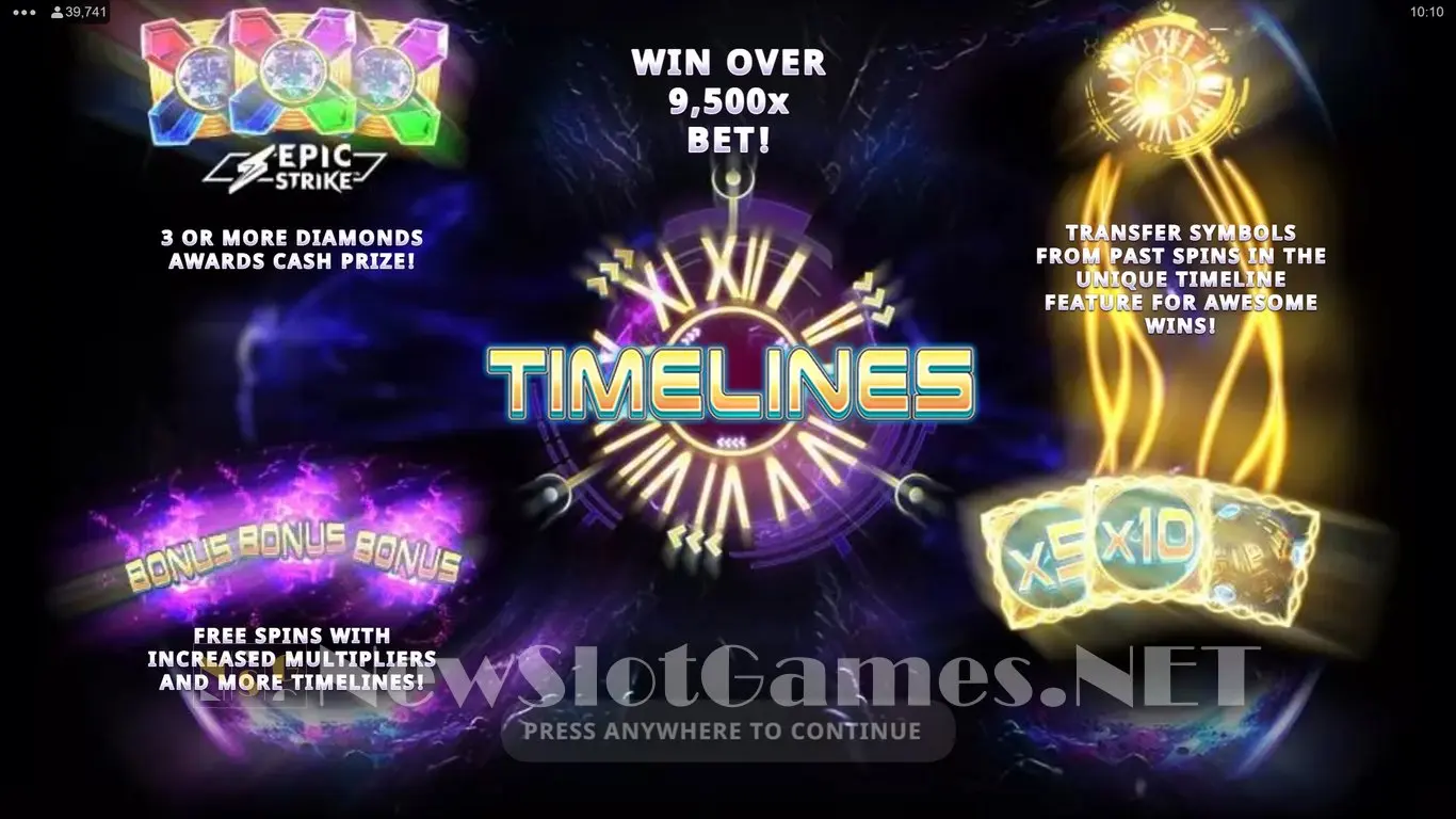 Timelines slot