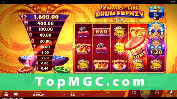 12 Masks of Fire Drum Frenzy slot by 