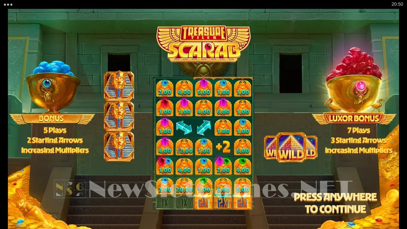 Treasure Tiles Scarab slot