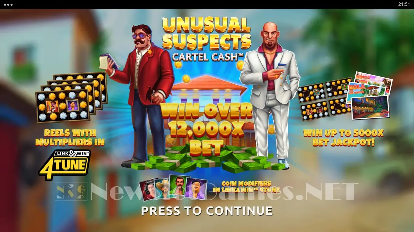 Unusual Suspects Cartel Cash slot