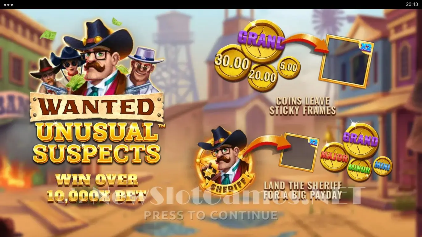 Wanted Unusual Suspects slot