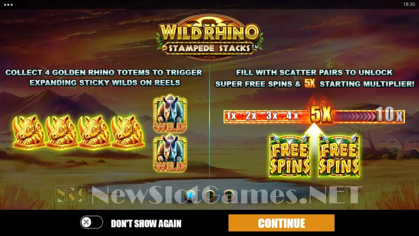 Wild Rhino Stampede Stacks slot